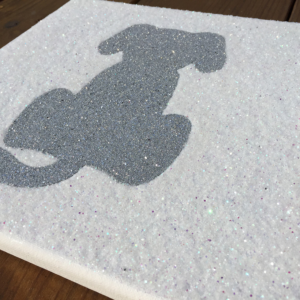 Thumbnail: Glitter Puppy Art Canvas