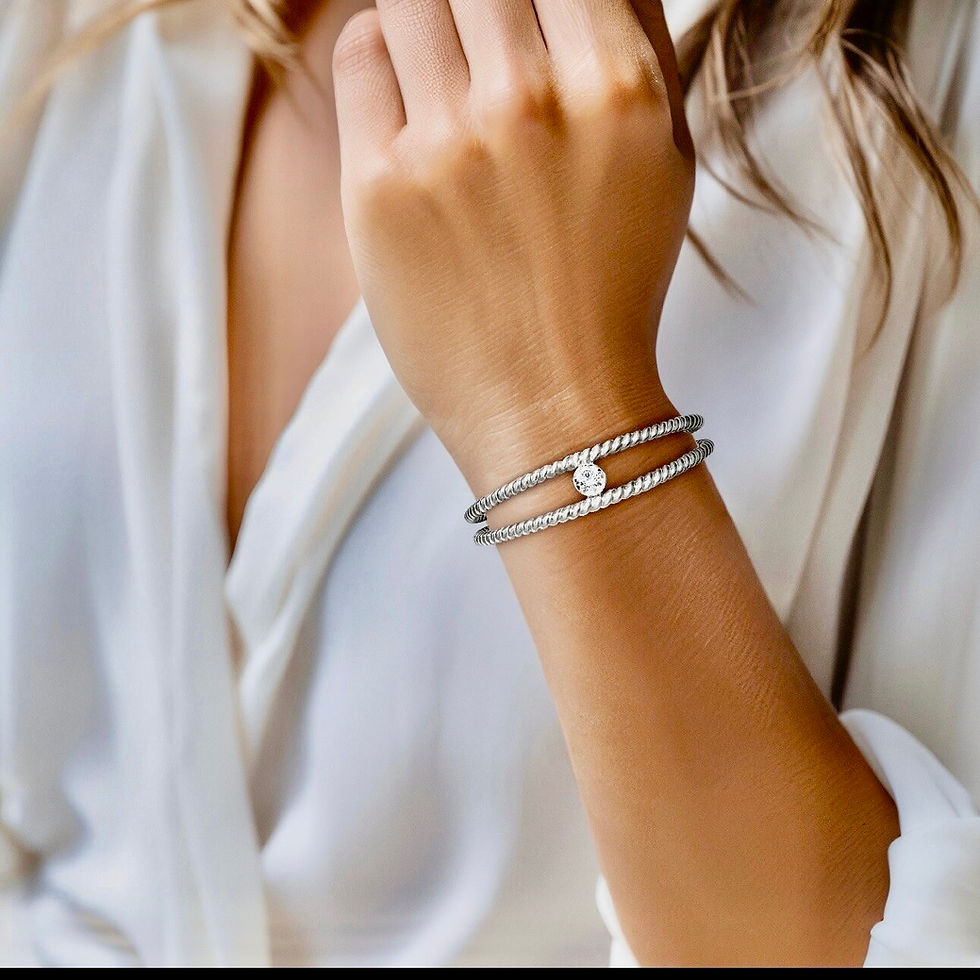 Thumbnail: Cuff CZ Bracelet for Mothers Day, Sculpted Cable Bracelet, Sterling Silver Cryst