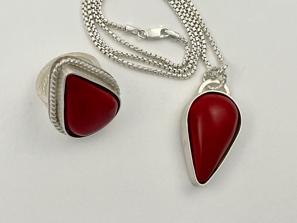 Thumbnail: Jasper Necklace - Red Jasper Necklace- Chunky Jasper Necklace - Women’s Necklace