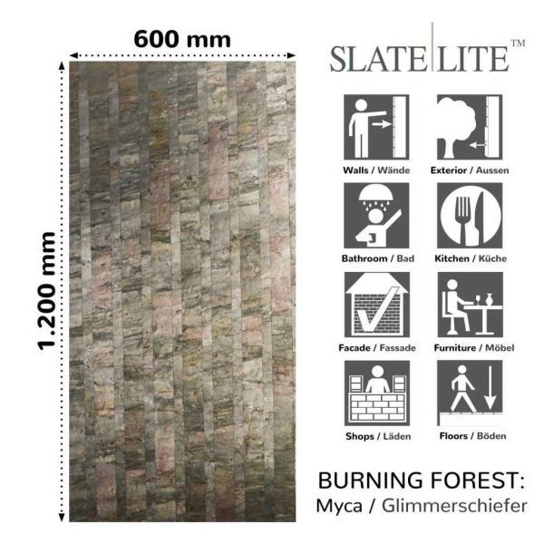 Thumbnail: Burning Forest Slate Multi Brick Sheet