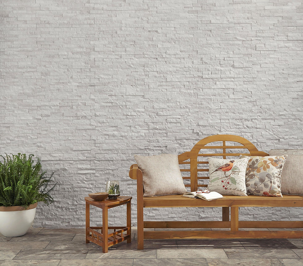 Thumbnail: White Marble 2.5 x 5cm Split Face Cladding 30.5 x 30.5cm Sheet