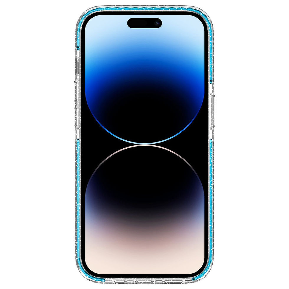 Miniatura: Puregear Slim Shell Designer iPhone 14 Pro Protector Azul /Escarchado