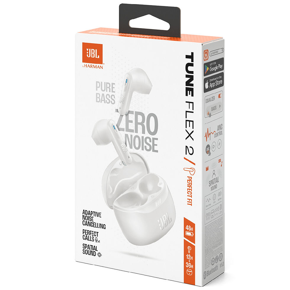 Miniatura: JBL Tune Flex 2 ANC Audifonos Bluetooth - 48Hrs Blanco