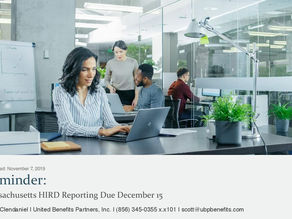 Reminder: Massachusetts HIRD Reporting Due December 15