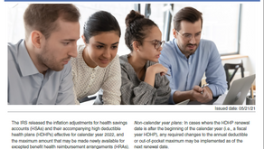 2022 Adjusted Amounts for HSA's