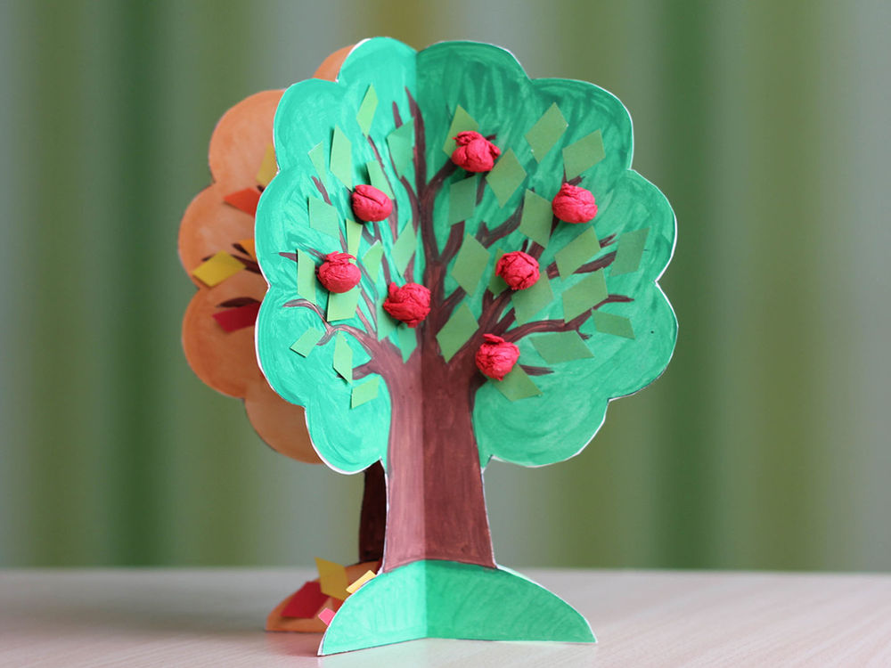 paper four seasons tree learning project