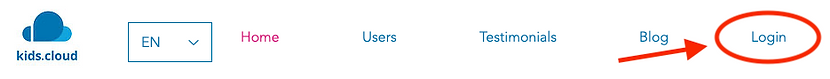 menu bar kids.cloud