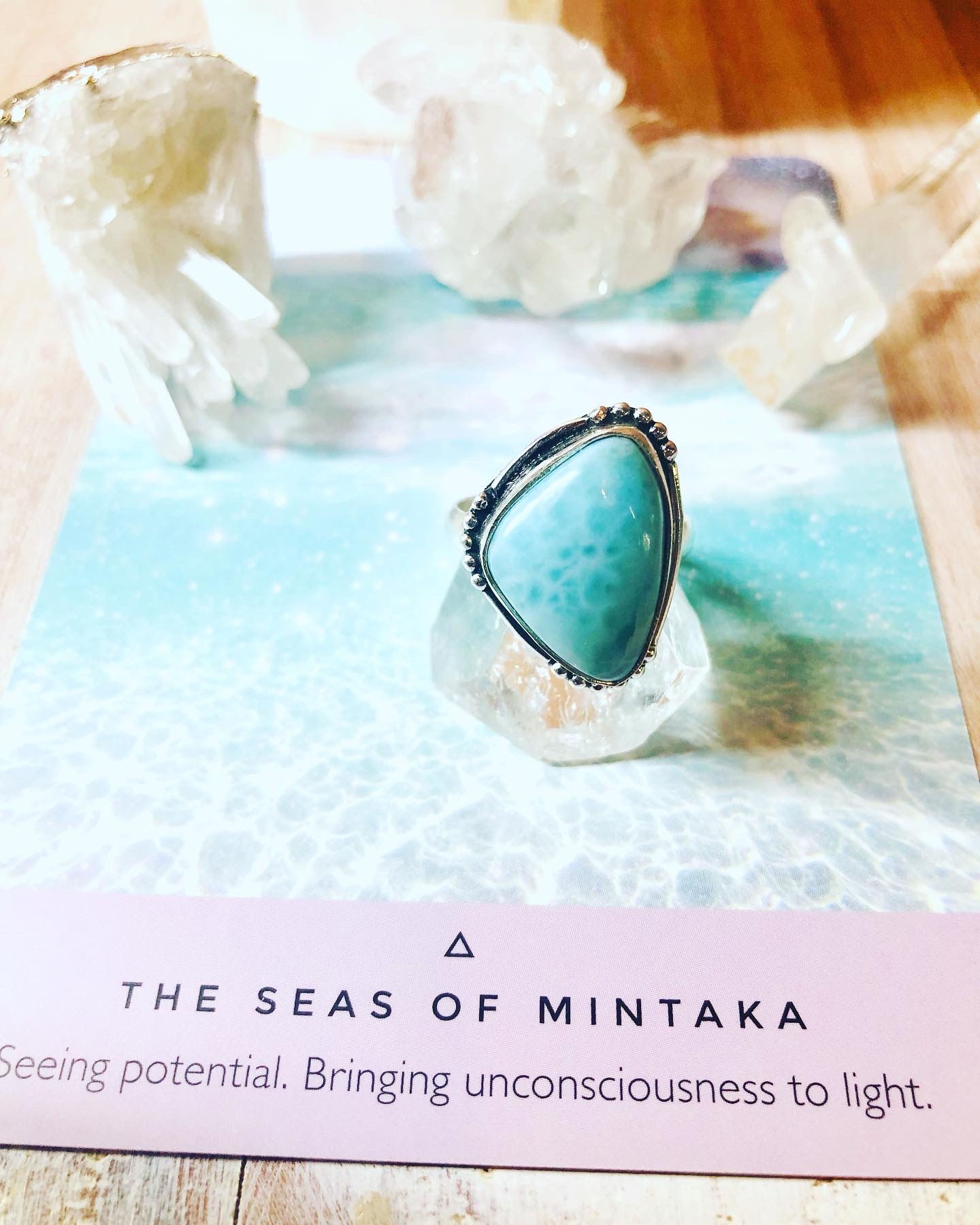 Larimar Statement Ring