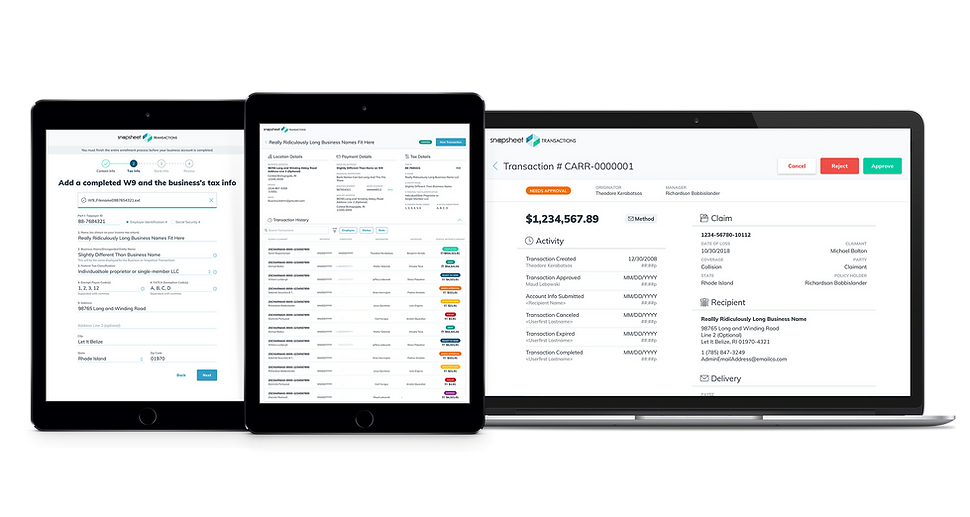 Snapsheet Transactions wesG.works