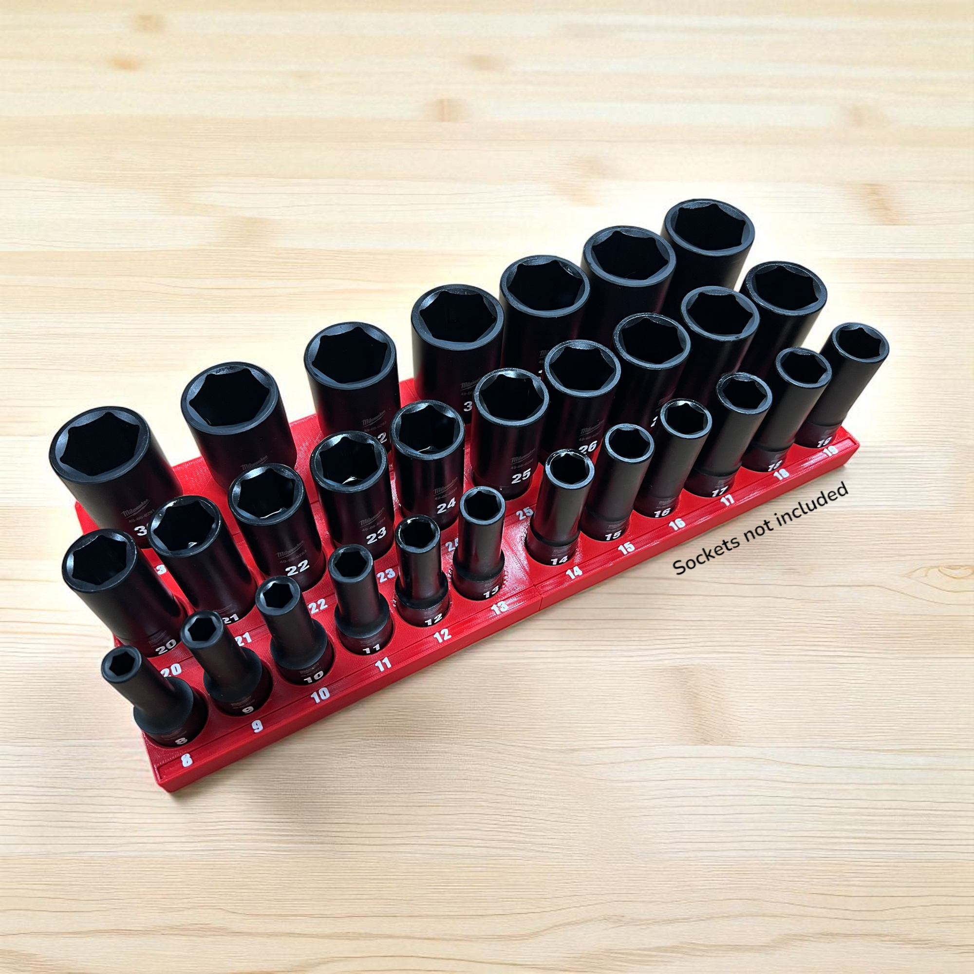 Milwaukee Shockwave 1/2" Drive Metric Socket Organizer (Model # 49-66-7015) Vert