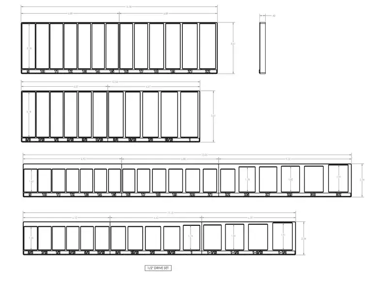 Thumbnail: 268 Pc Husky set Socket Organizers