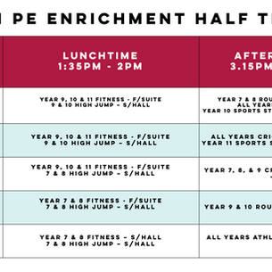 PE ENRICHMENT HALF TERM 5