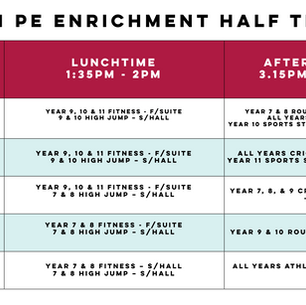 PE ENRICHMENT HALF TERM 5