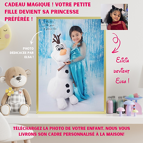 cadre photo personnalisée elsa et olaf