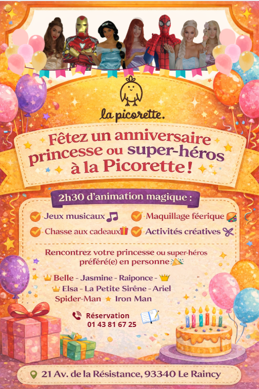 anniversaire la picorette le raincy