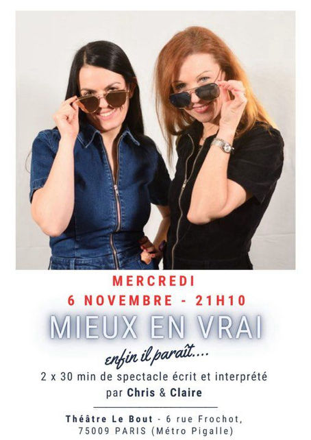 Découvrez le spectacle de Christèle Baranzelli au théâtre Le Bout le 6 novembre !