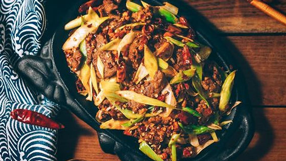 Boeuf sauté aux poireaux 葱爆牛肉 [T7]