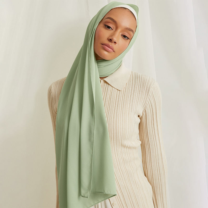 Thumbnail: Plain Chiffon Hijab Scarf