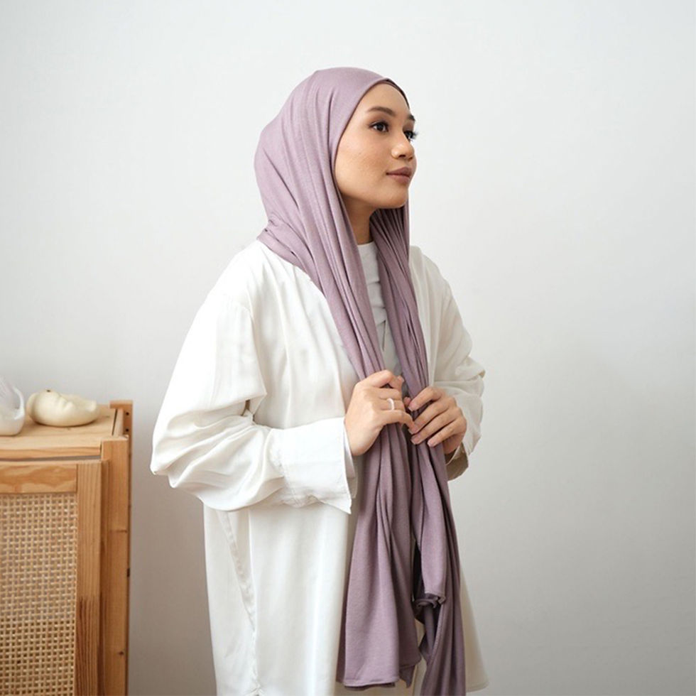 Thumbnail: Stretchy Plain Hijab Scarf
