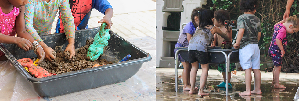 Play during Mud Day can take many forms, from jumping into pools of mud, to excavating treasures hidden within it, there's always something for everyone!