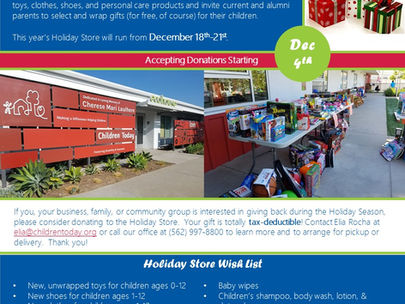 Donate to the Holiday Store!