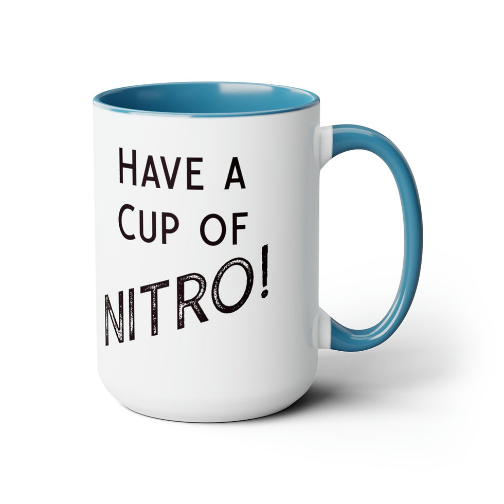 Thumbnail: Nitromethane CH3NO2 Fuel Art Original Two-Tone Coffee Mugs, 15oz