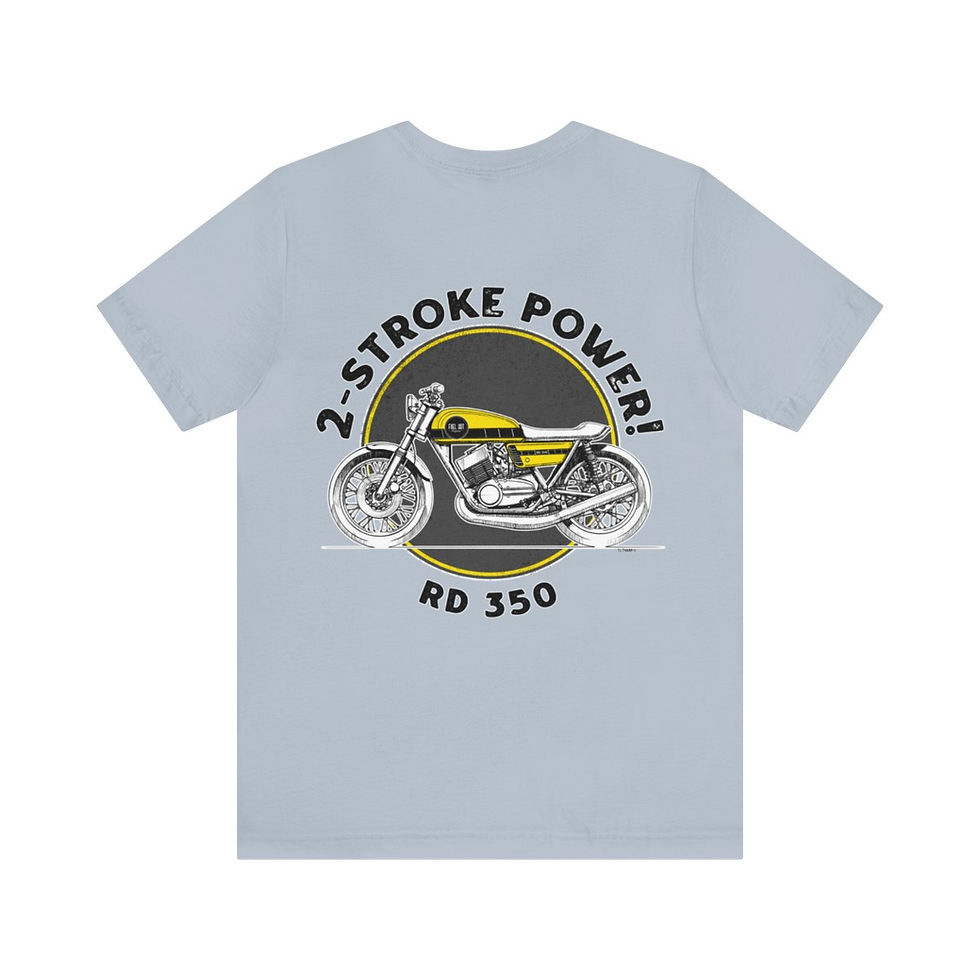 Thumbnail: Retro RD-350 Cafe Racer Motorcycle Sketch Unisex Tee