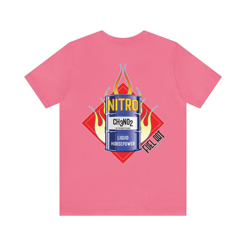 Thumbnail: NITRO Top Fuel Drag Racing Barrel of Nitromethane CH3NO2 Unisex Tee