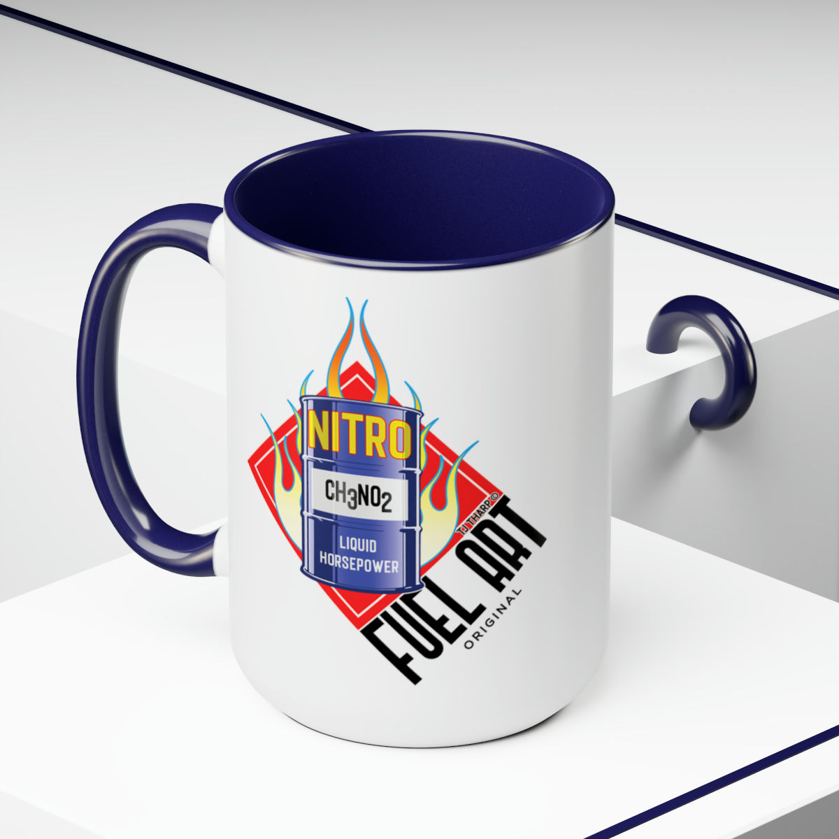 Nitromethane CH3NO2 Fuel Art Original Two-Tone Coffee Mugs, 15oz
