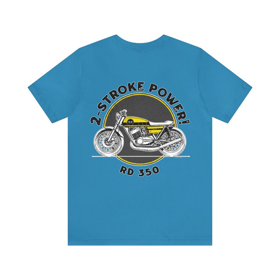 Thumbnail: Retro RD-350 Cafe Racer Motorcycle Sketch Unisex Tee