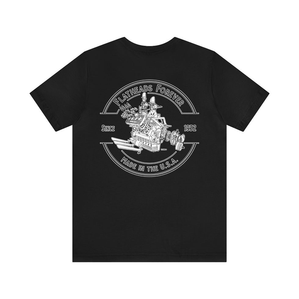 Thumbnail: Flatheads Forever V8 Hot Rod Engine Exploded View Tee