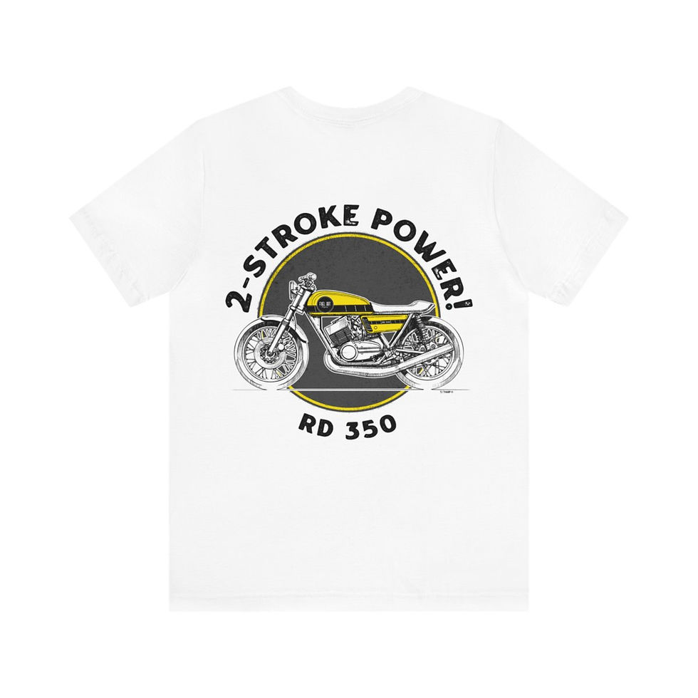 Thumbnail: Retro RD-350 Cafe Racer Motorcycle Sketch Unisex Tee