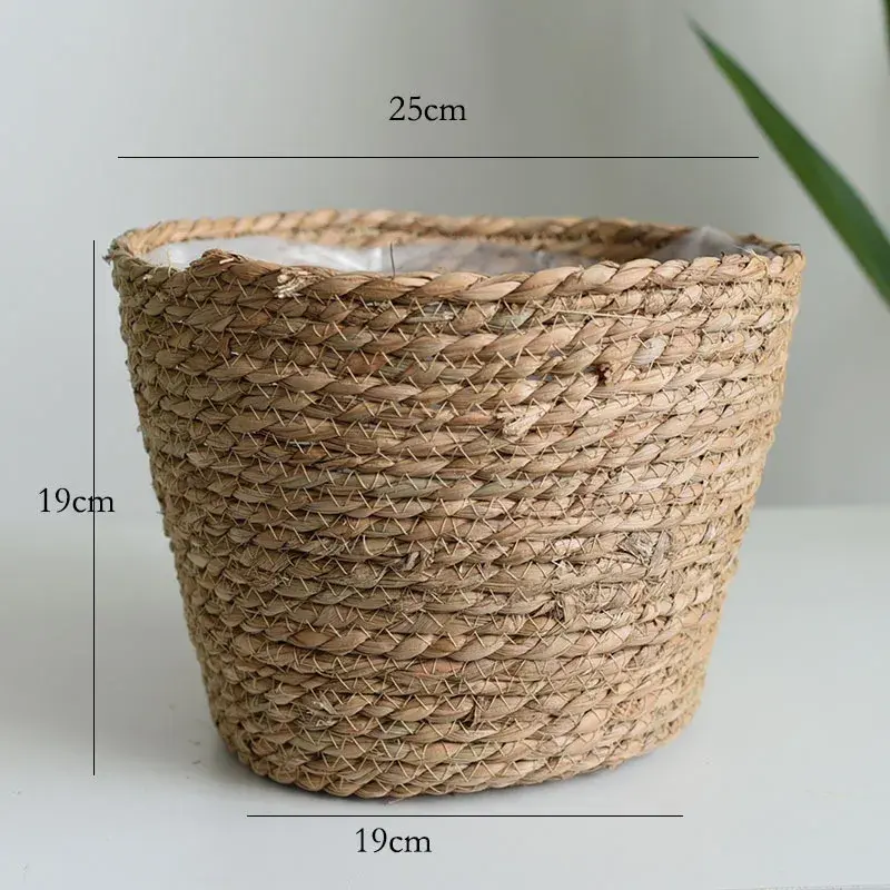 Thumbnail: Woven Straw Basket Planter