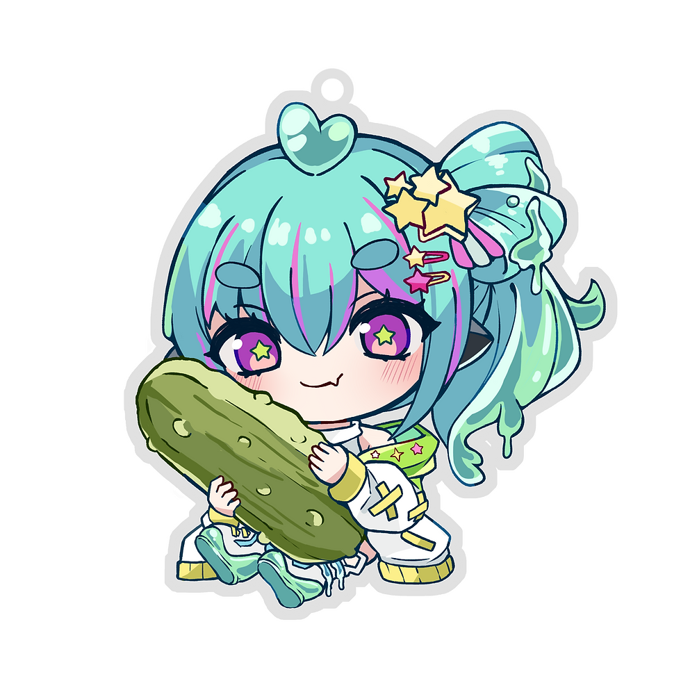 PiaPi Official Vsnack Keychain PastelMelon Collaboration