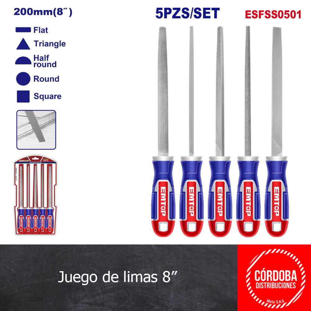 Juego de limas 8" ESFSS0501