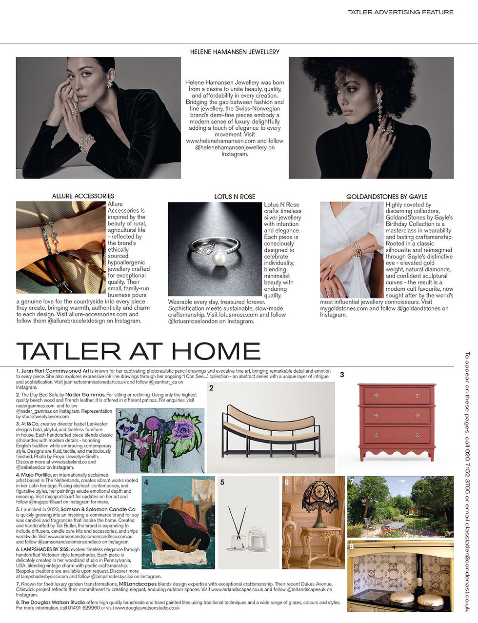 Tatler Magazine - October Edition, featuring MRLandscapes