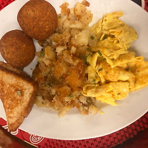 2 Salmon Croquettes puppies Platter