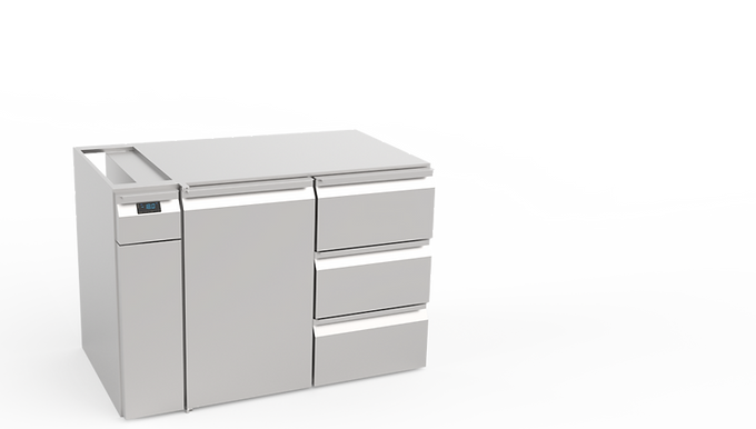 Tiefkühlkorpus 2 x GN 1/1, zentralgekühlt