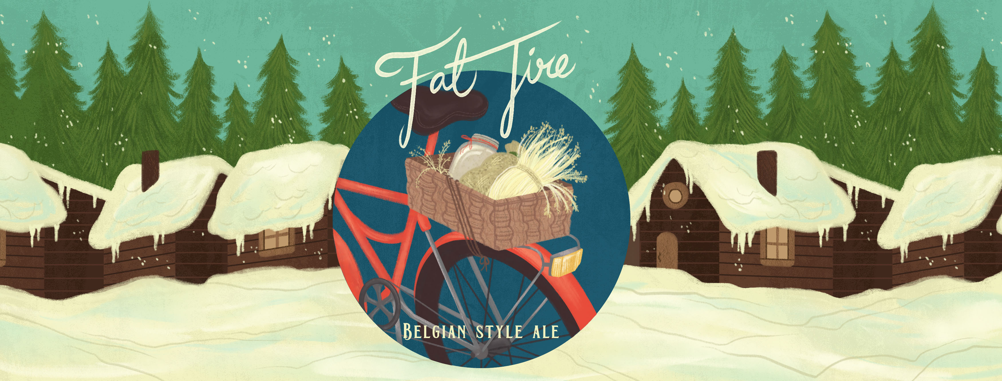 Fat Tire Beer Can Illustration