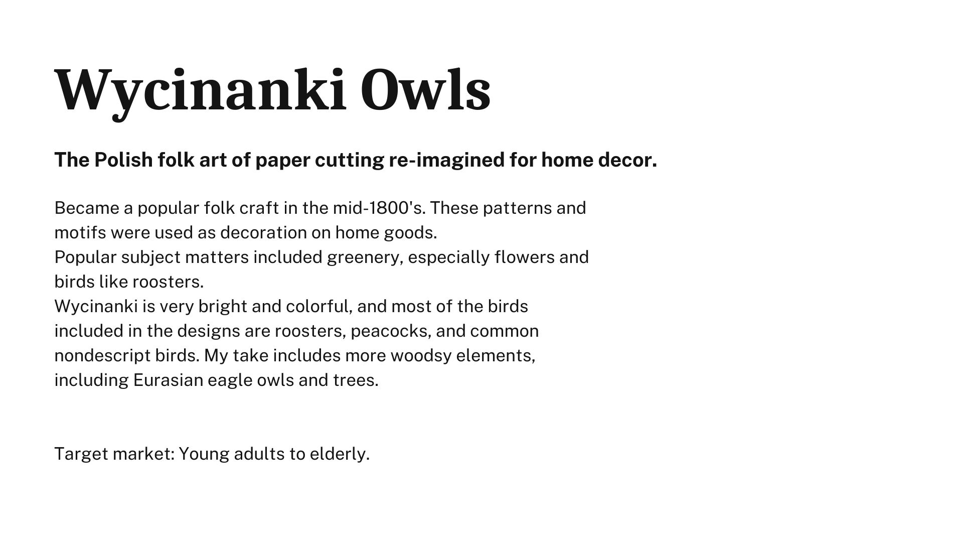 Wycinanki Owls Pattern