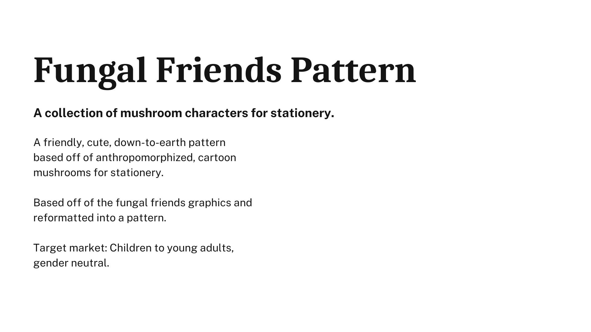 Fungal Friends Pattern
