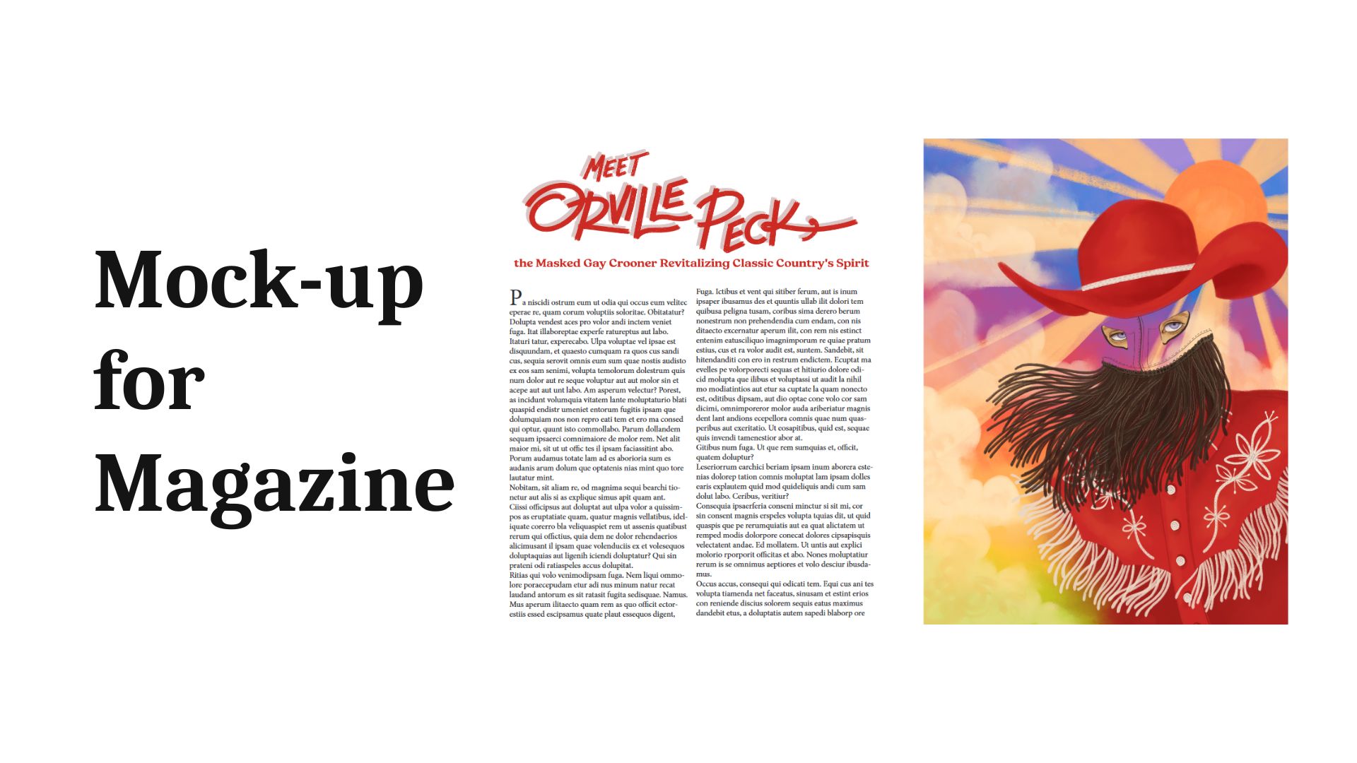 Orville Peck Editorial Illustration