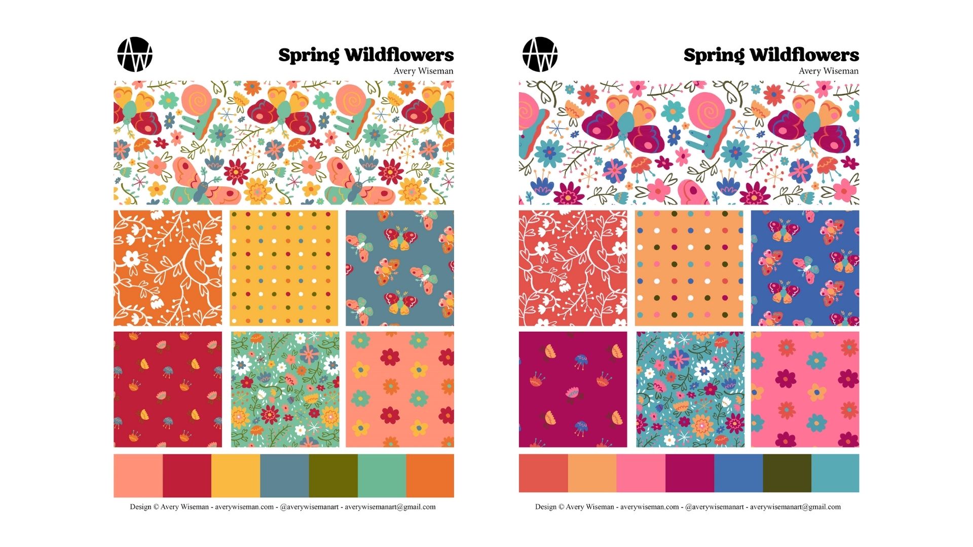 Spring Wildflowers Pattern