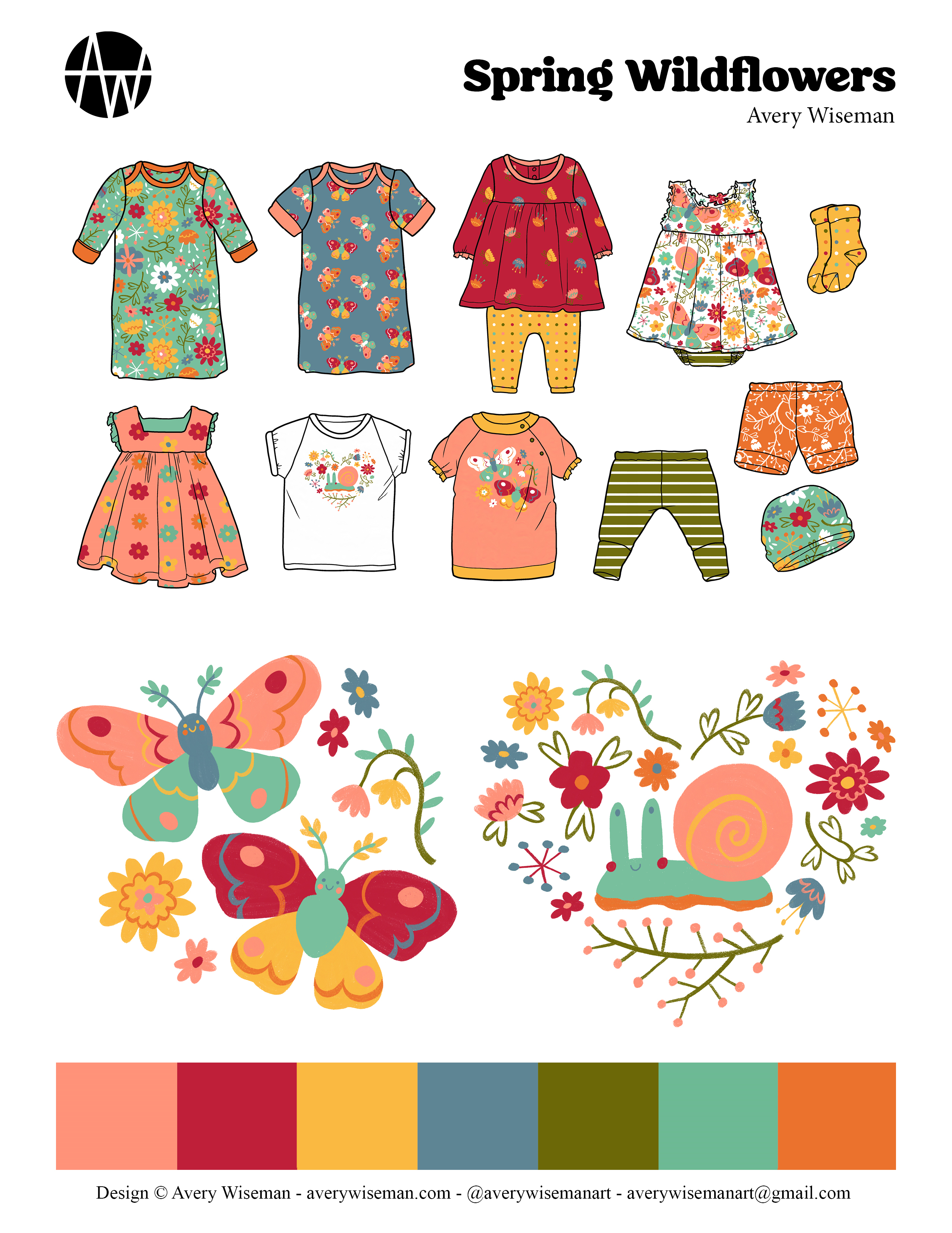 Spring Wildflowers Pattern