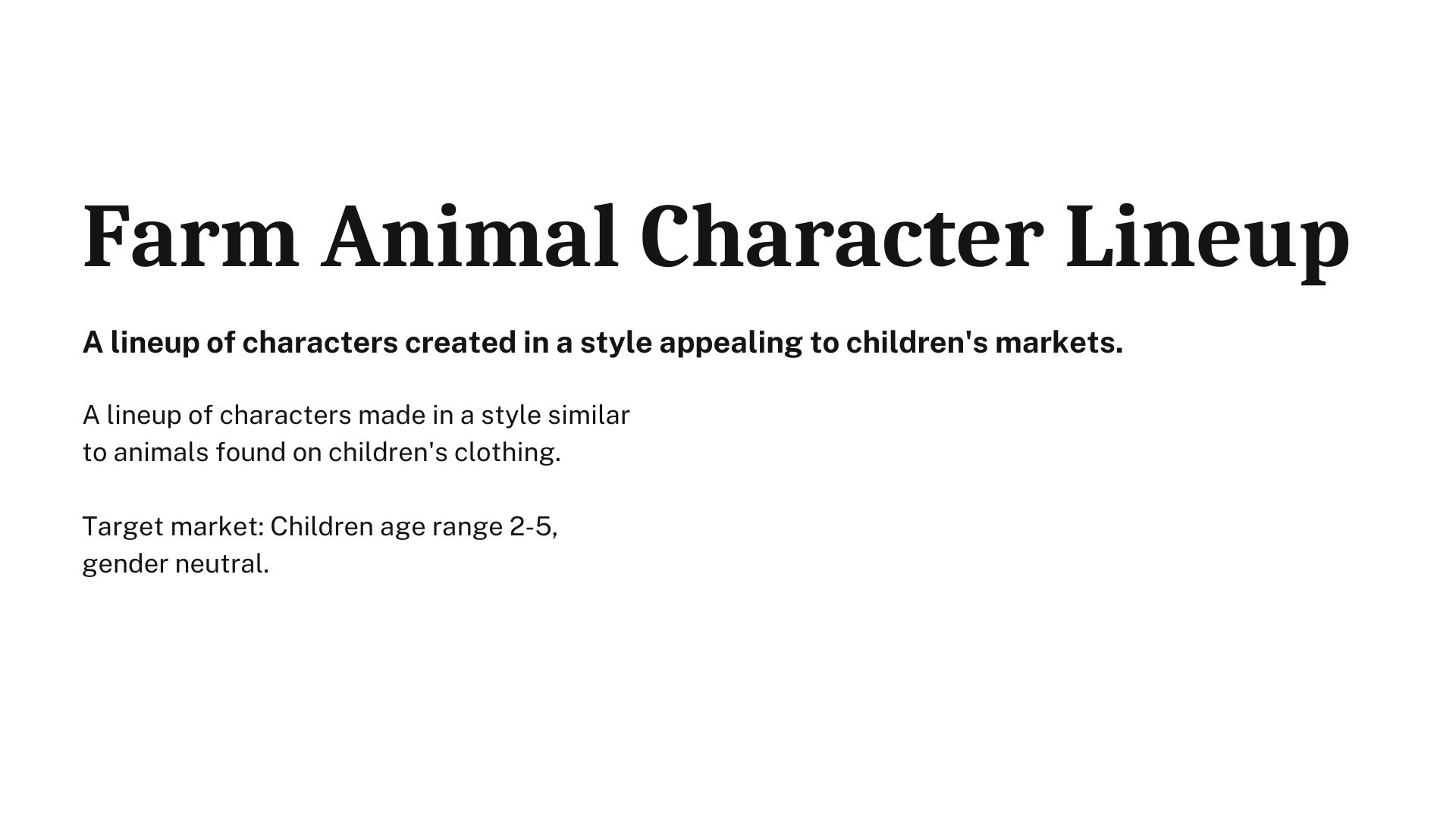Farm Animals Graphics Lineup
