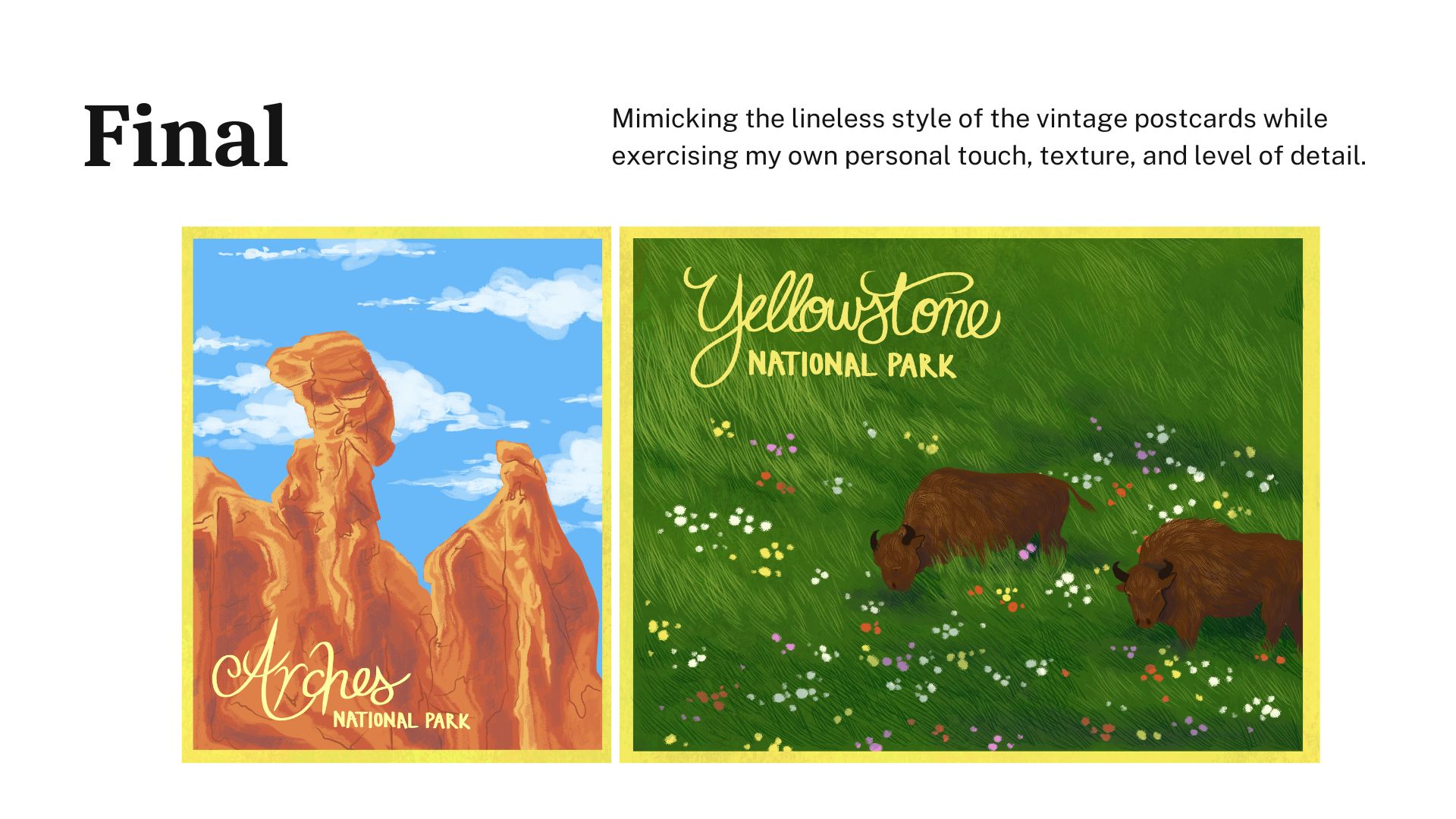 National Park Postcard Illustrations