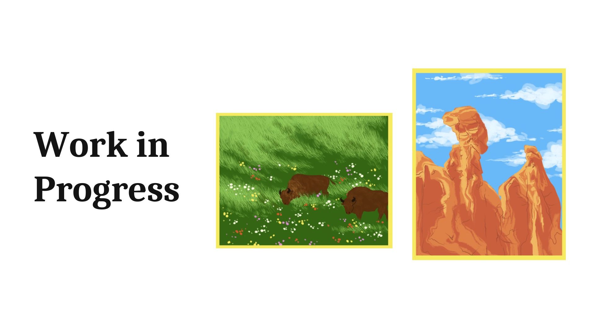 National Park Postcard Illustrations