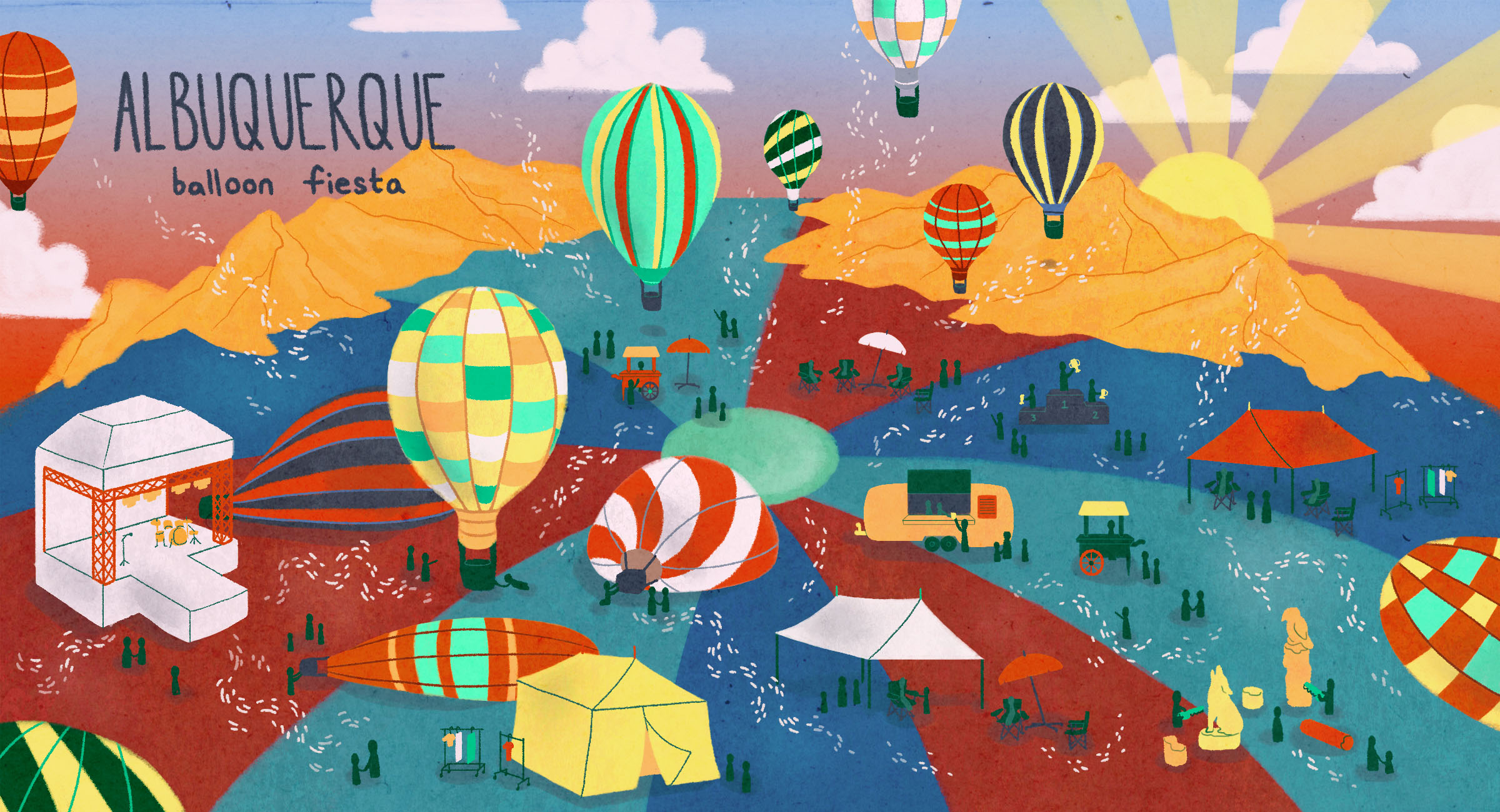 Albuquerque Balloon Fiesta Illustration