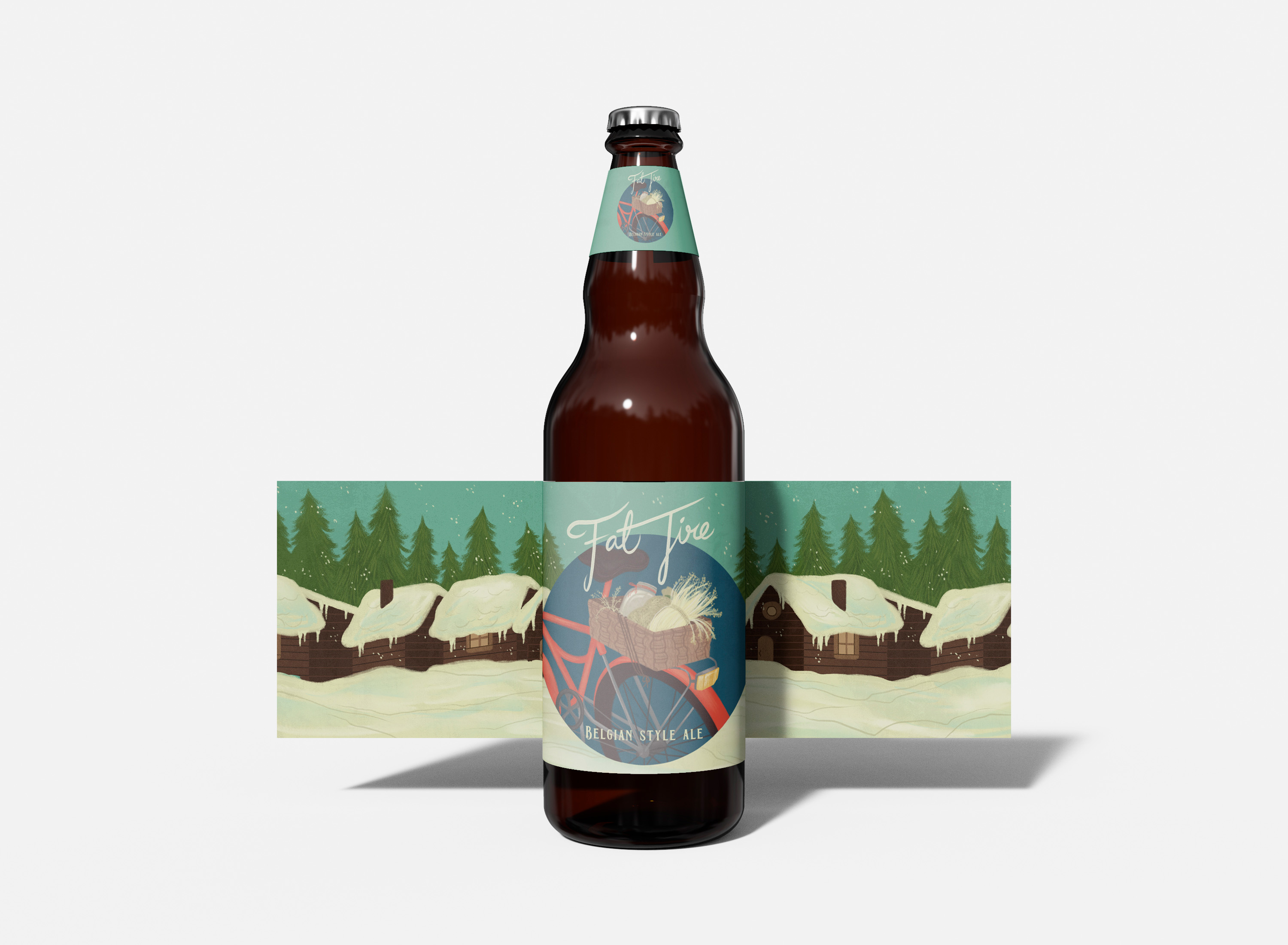 Fat Tire Beer Can Illustration