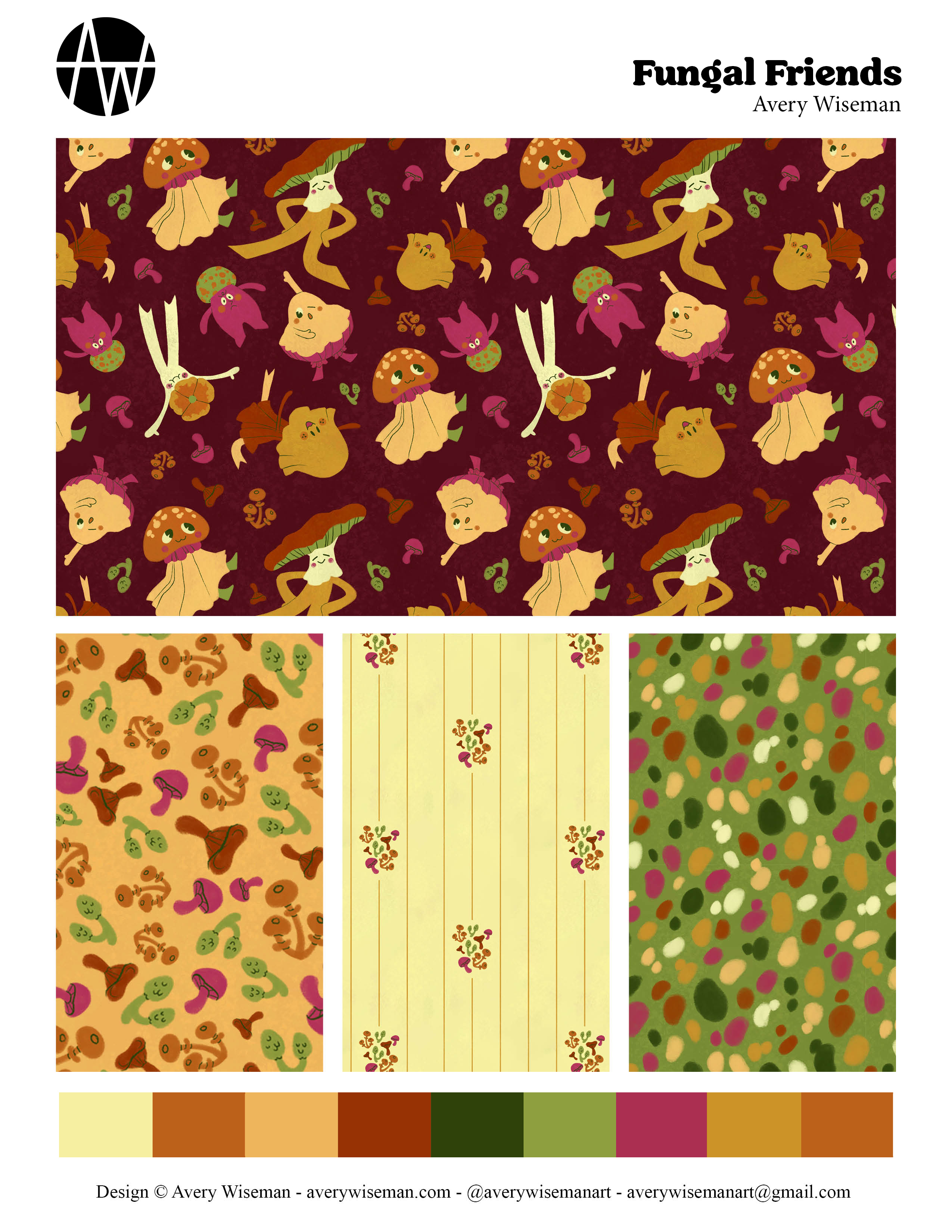Fungal Friends Pattern